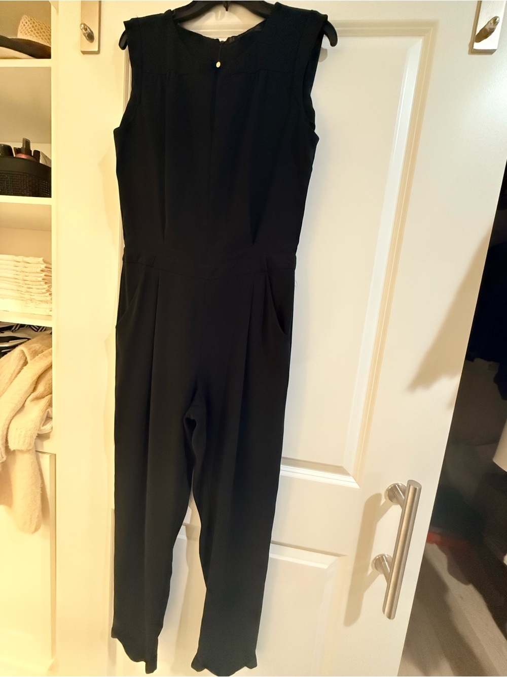 Zara Black Sleeveless Tailored Jumpsuit